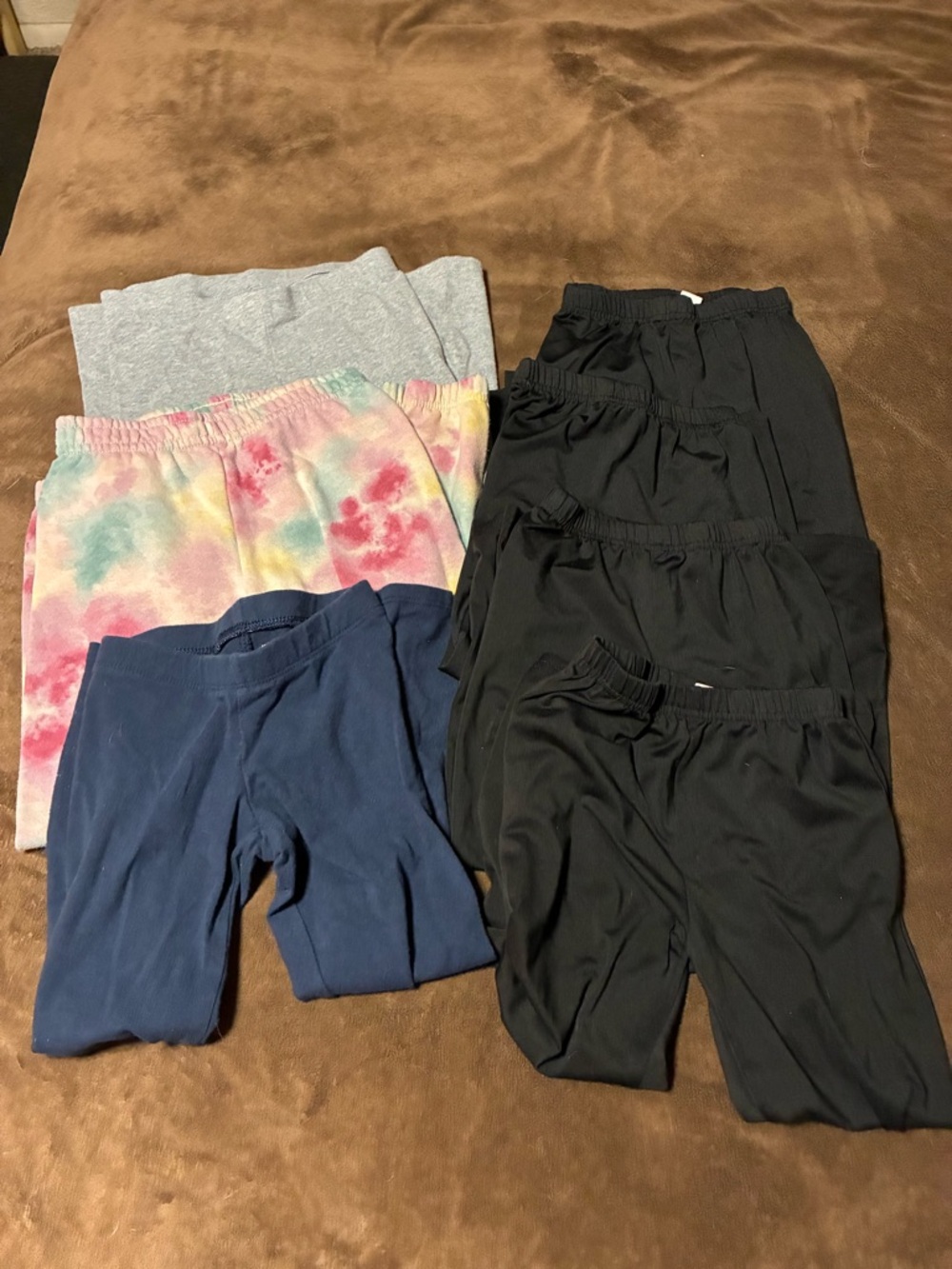 SHEIN garanimals girls Leggings Size 5 Black, Navy, Gray & Tie-Dye